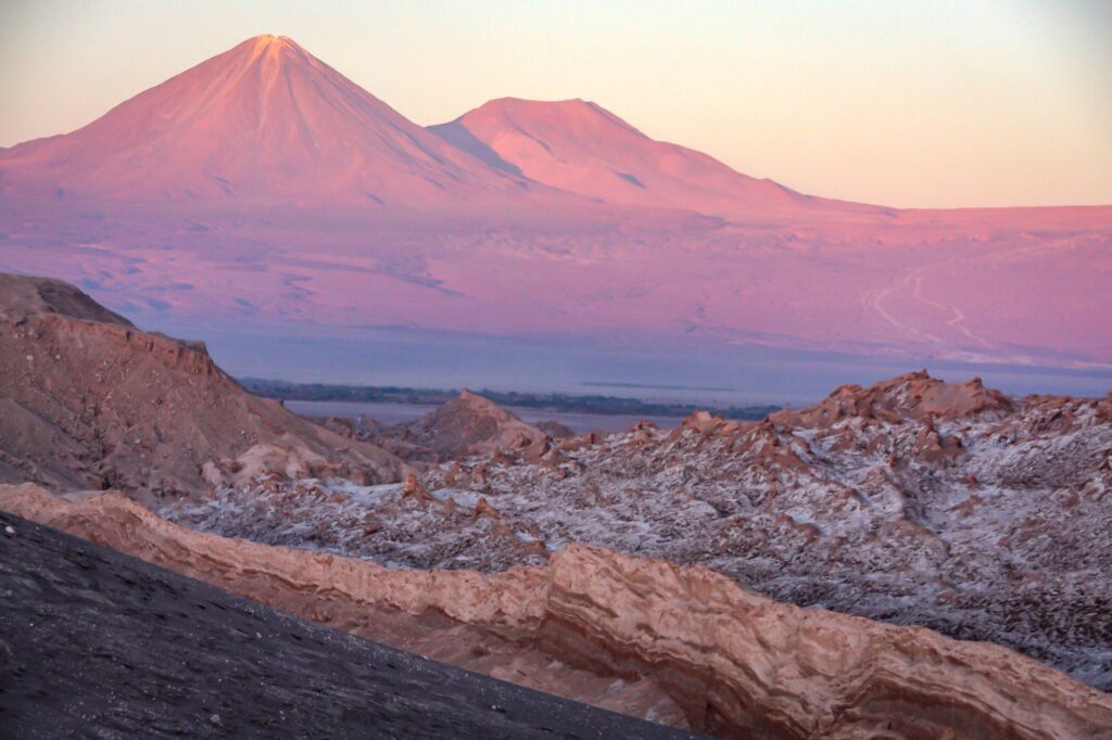 Valle de la luna volcano landscape